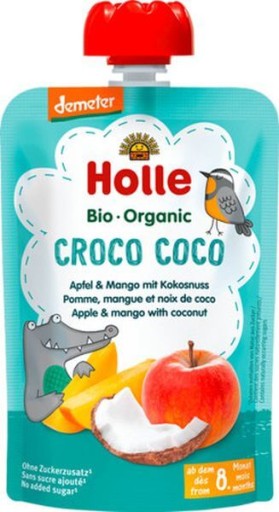 Holle Bio Coconut Crocodile Fruit Mousse 100g