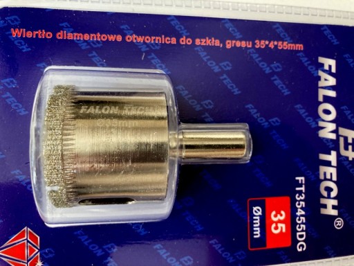 DIAMANTOVÝ VRTÁK DO OBKLADOVÝCH SKLO VRTÁK OTVOROV 35 mm FT35455D