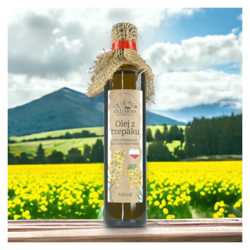 POLISH Repkový olej bez GMO, nerafinovaný 500ml Giewont Oil Plant