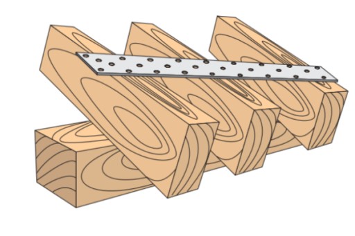 Plochý konektor, plochá tyč, 6 cm x 16 cm, dĺžka 16 cm, hrúbka 2 mm (2458)
