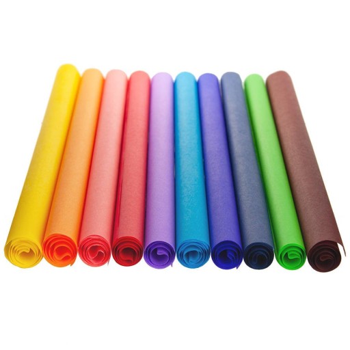Hladký hodvábny papier A3, 10 listov, mix farieb