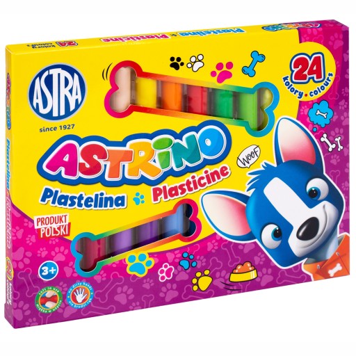 Astra ASTRINO PLASTELINA 24 farieb POĽSKÝ produkt