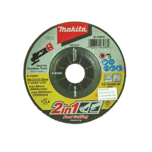 Brúsny kotúč na kov 125x2,2mm Makita