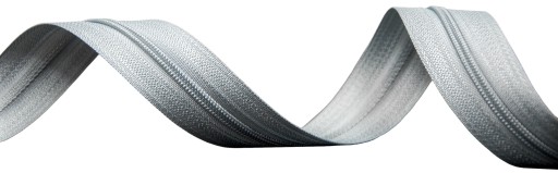 3mm špirálový zips páska ŠEDÁ + 10 zipsov 5m