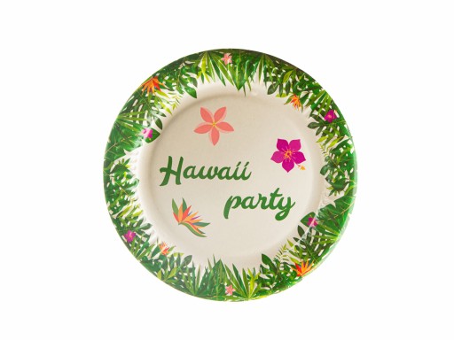 Hawaii Party Hawaiské narodeninové taniere 18cm 6ks