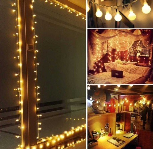 ZÁHRADNÁ STRUNKA SVETLÁ, VODEODOLNÁ, ODOLNÁ, 50 LED, 15m