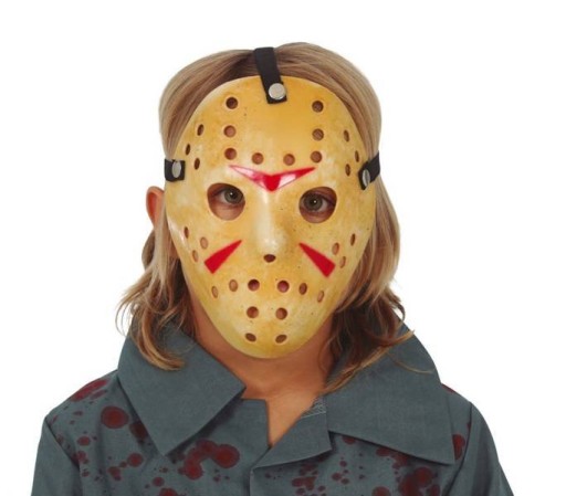Strašidelná hororová maska na Halloween vorhees