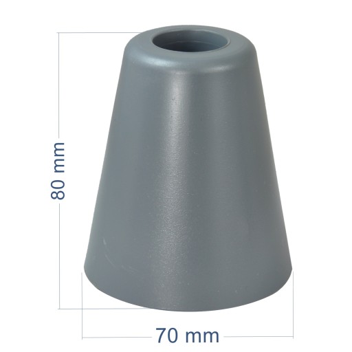 NÁRAZNÁ ZARÁŽKA PRE DVERE A BRÁNY SILNÁ 80 MM ANTRACITOVÁ SIVÁ GUMA