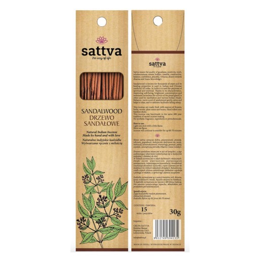 SATTVA SANDALOVÉ KADIDLO (SANDALOVÉ DREVO)
