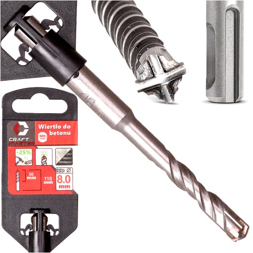 NÁSTENOVÝ VRTÁK 8 x 110 mm SDS-PLUS Krížový vrták do BETÓNU pre Sds Drill