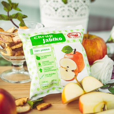 Chrumkavé prírodné jablkové lupienky 18g