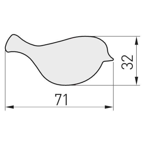 Nábytková kľučka TWITT, rozmery: 71x32 mm, farba: zelená, GTV