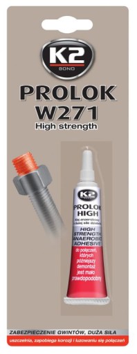 K2 PROLOK HIGH 6ML ČERVENÉ SUPER SILNÉ SKRUTKOVÉ LEPIDLO