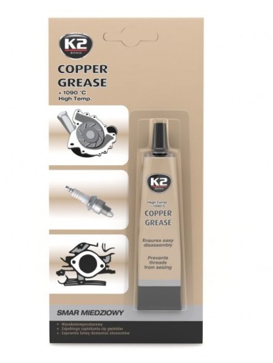 K2 COPPER GREASE Vysokoteplotné medené mazivo.