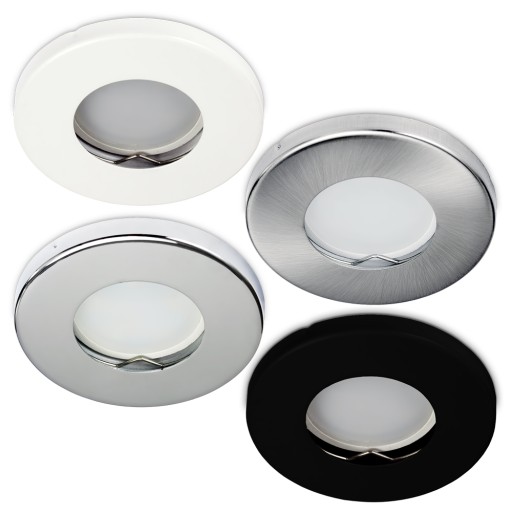 Zápustné halogénové svietidlo IP44 kúpeľňa + GU10 7W 4000K LED žiarovka
