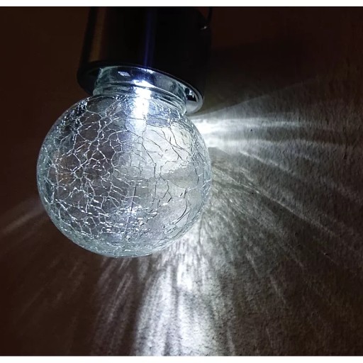 SLNEČNÁ ZÁHRADNÁ LAMPA Sklenená guľová závesná 5 cm LAMPOVÁ ZÁSADNÁ LAMPA