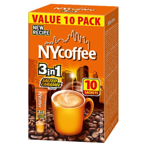 Instantný kávový nápoj 3v1 3v1 slaný karamel NYcoffe 10ks