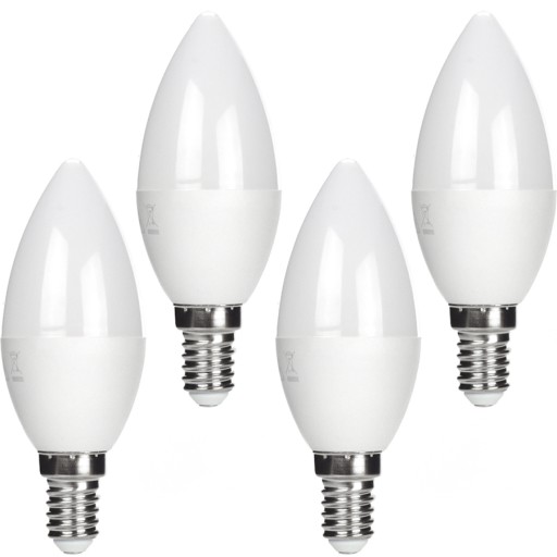 4x LED ŽIAROVKA ÚSPORA E14 OBRAZOVKA 8W 640lm 3000K TEPLÁ BIELA FARBA