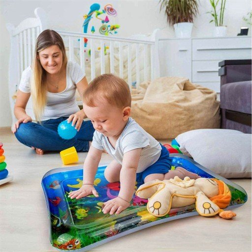 VODA Edukačná podložka SENSORY Pre Bábätká Deti Zábavná NAFUKOVACIA XXL