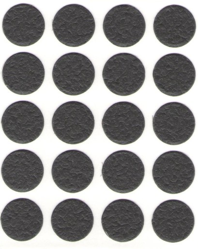 Čiapka samolepiaca čierna 13mm 20ks 670