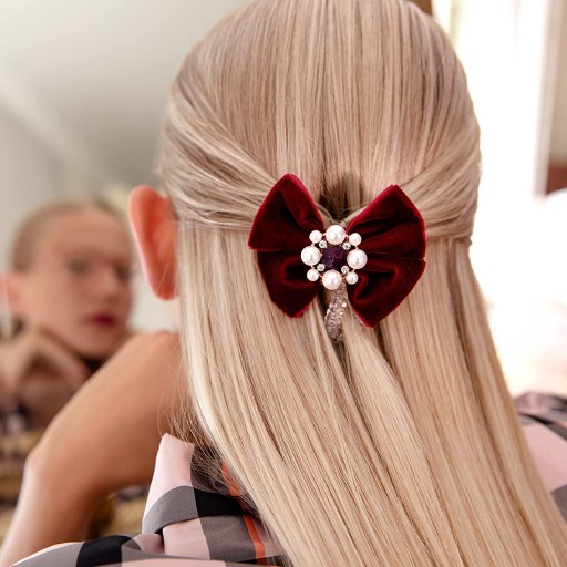 Invisibobble elastický pás Saténová mašľa Pearls Red