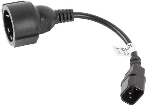 Napájací kábel IEC adaptér Adaptér 320 C14 20cm SCHUKO UPS zásuvka