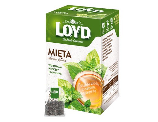 Bylinný mätový čaj Poľská mäta pieporná 20 vrecúšok PRE TRÁVENIE LOYD