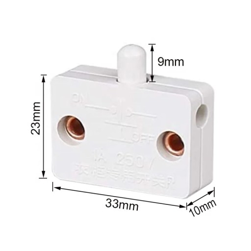 Dverový koncový spínač 1A/250V biely