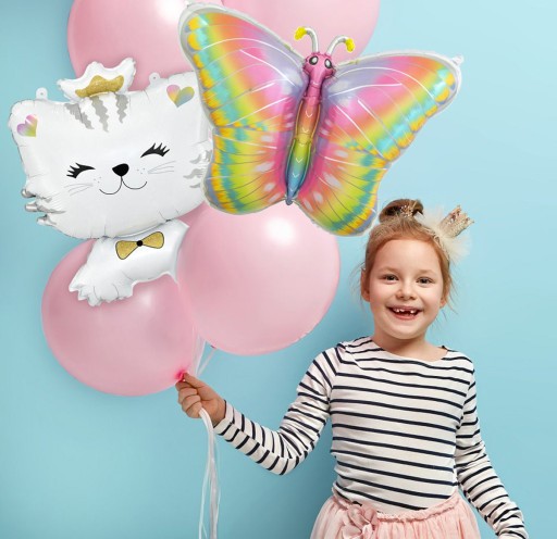 Pastelový fóliový balónik BUTTERFLY dekorácia BUTTERFLY narodeninová oslava BIG HEL