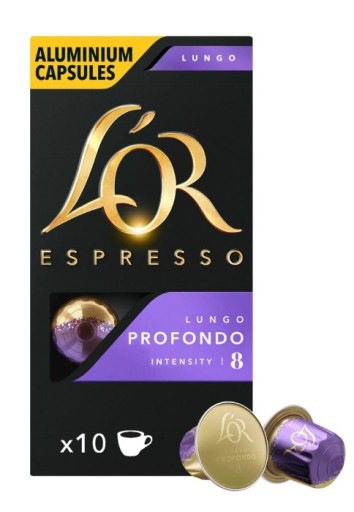 Kapsuly Nespresso L'OR Lungo Profondo - 10 ks.