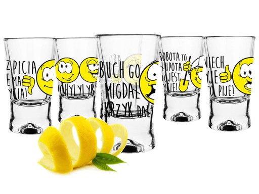 FUNNY poháre na vodku 25 ml, sada 6 ks