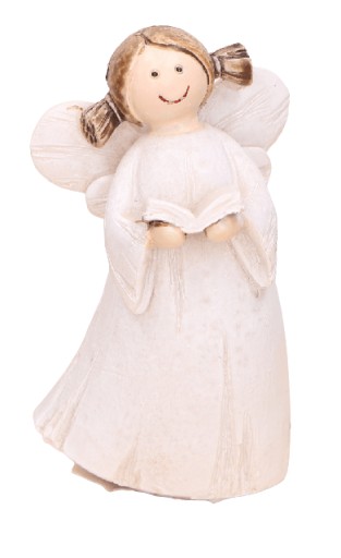 Figúrka Anjel s Bibliou KRST 10 cm
