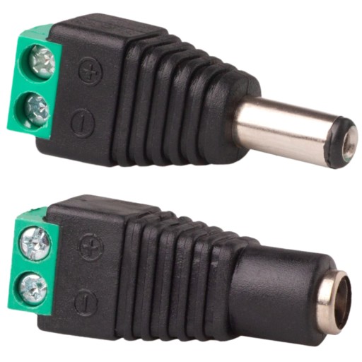 Sada konektorov Zásuvka DC 2,1 x 5,5 LED CCTV