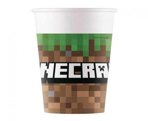 Minecraft Majnkraft papierové poháre 200 ml 8 ks