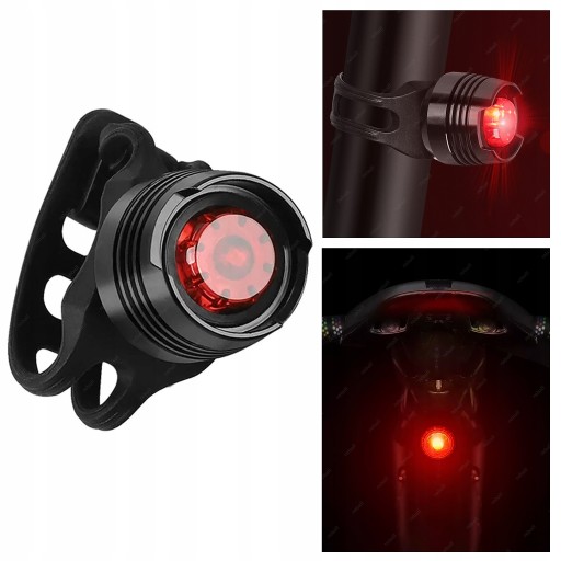 ZADNÁ BICYKELOVÁ LAMPA ZADNÉ LED HLINÍKOVÉ OSVETLENIE BICYKLA 3 REŽIMY BLIKAJÚCEHO