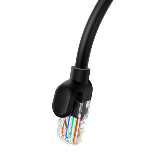 BASEUS KÁBEL KRÁTKY ETHERNETOVÝ KÁBEL CAT5 RJ45 1000MB/S 0,5M okrúhly ČIERNY