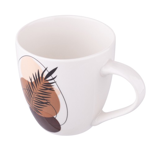 VEĽKÝ PORCELÁNOVÝ hrnček na kávu, ZEME FARBY, LISTY