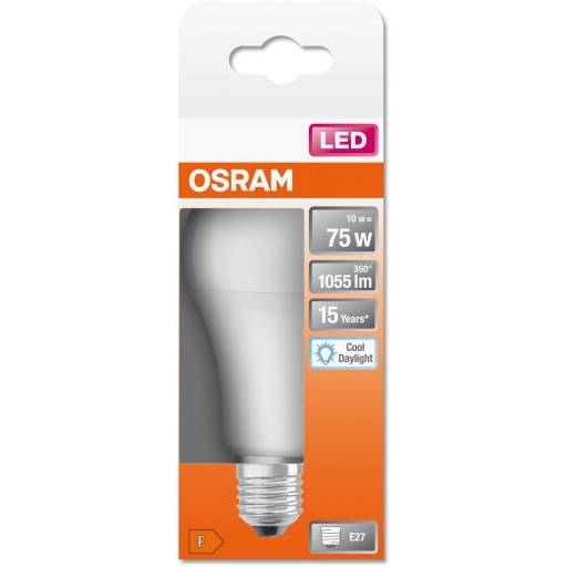 E27 A75 LED žiarovka 10W = 75W 1055lm 6500K OSRAM