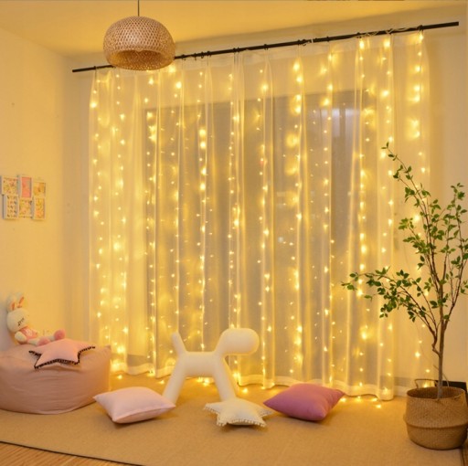 SVETELNÁ ZÁPONA 3x3m ICILS 300LED GARLANDOVÉ LAMPY