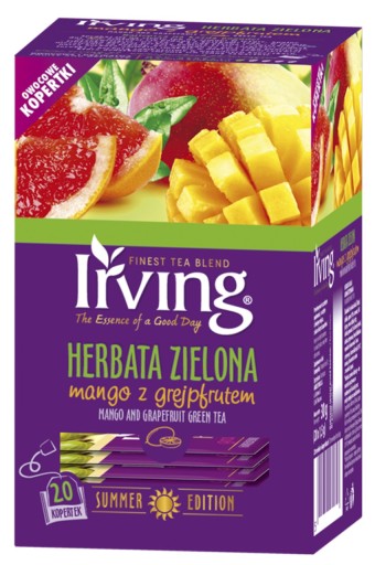 Irving mango a grapefruit expresný zelený čaj 20 šálok. 30 g