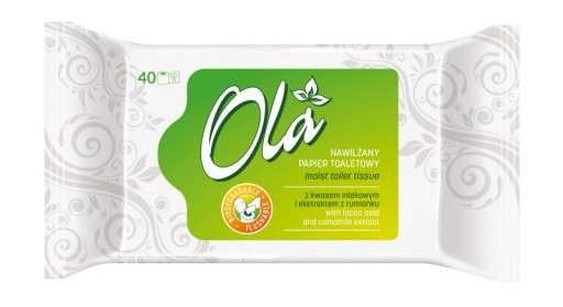 OLA vlhčený toaletný papier s výťažkom z harmančeka 40 kusov