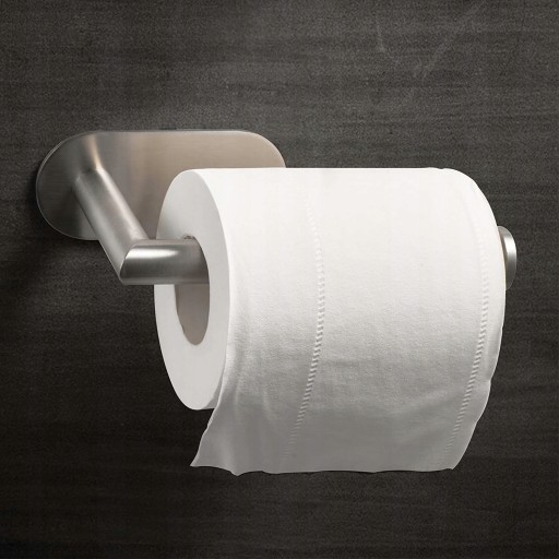 SAMOLEPIACI DRŽIAK NA TOALETNÝ PAPIER STRIEBORNÝ LOFT NEINVAZÍVNY