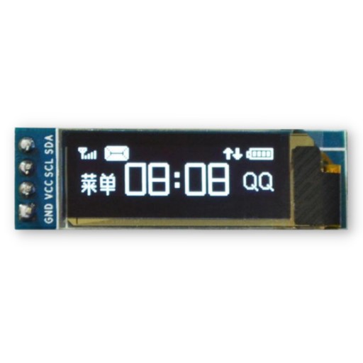 Biely displej 0,91 OLED i2C 3-5V LCD 128*32 jasný pre Arduino Raspberry