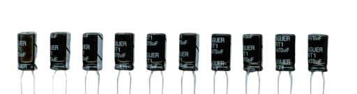 470uF 25V 470 µF 25V (10 KS) ELEKTROLYTICKÝ KONDENZÁTOR LEAGUER