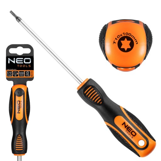 NEO SKRUTKOVAČ TORX SKRUTKOVAČ T10 X 100MM MAGNET KOMFORTNÁ RÚČKA 04-186