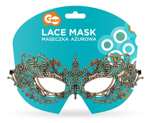 Zlatá magická benátska maska na oči