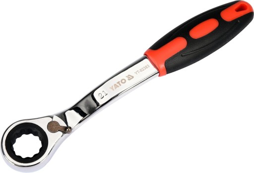 YATO KRÚŽKOVÝ KĽÚČ 21mm S RAČŇAČKOU, ZAOHNUTÝ CrV