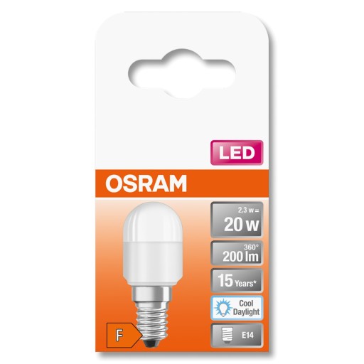 MINI E14 T26 LED žiarovka 2,3W = 20W 6500K OSRAM