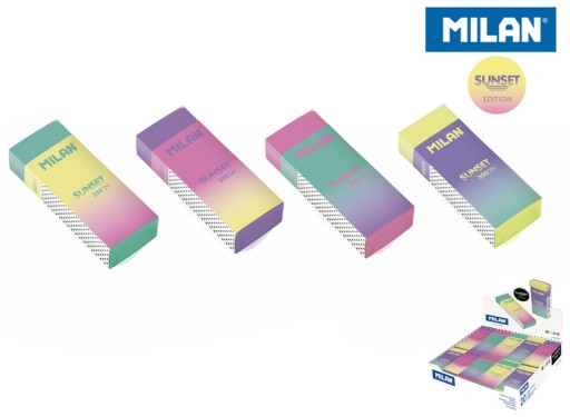 FAREBNÉ PVC gumy v obale, 1 kus MILAN, IDEÁLNE DO ŠKOLY