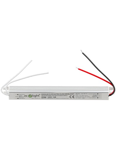 12V LED 24W 2A Nábytkový napájací zdroj Slim PRE LED PÁS